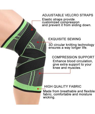 Vitoki Knee Support for Men & Women - XXL Green - Ergonomic Comfort & Pain Relief - Buy Online on GoSupps.com