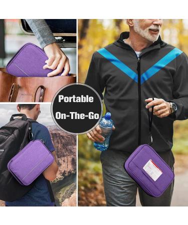 SITHON Diabetic Supplies Organizer Case - Portable & Water Resistant Travel Bag for Insulin Pens, Glucose Meter & More (Purple) - Buy Online on GoSupps.com