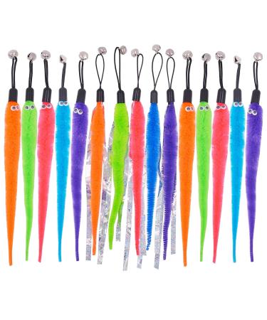 Cat Worm Toy Refills Cat Toy Wand Replacement, Cat Worms Refill, Worm Teaser Refills for Cat Wand 15 PCS Worm Refills