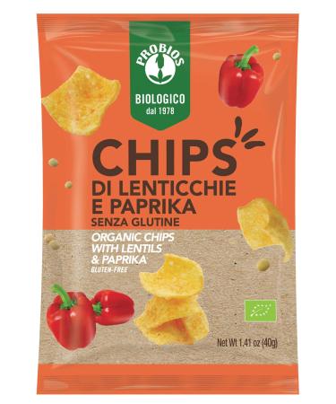 Probios Probios Chips with lentils and organic paprika - packaging 12x40g