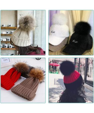 Siquk 40pc Faux Fur Pom Pom Set - DIY Fluffy Fox Fur Pom Poms for Hats, Scarves, Gloves - 20 Vibrant Colors - Elastic Loop Included - Buy Online on GoSupps.com