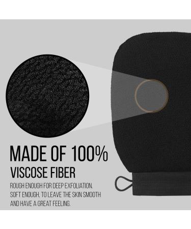 VALITIC Korean Style Exfoliating Gloves - 2 Pairs (Black & Turquoise) for Shower or Bath - Buy Online on GoSupps.com