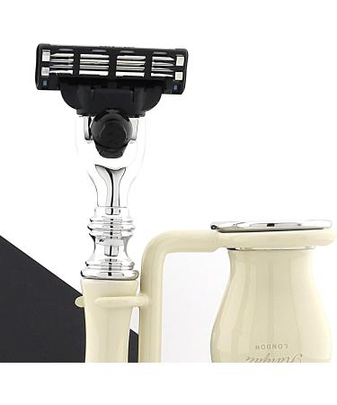 3 Edge Razor Set for Men - Pure Roof Hair Brush Holder & Soap for Luxurious Shaving Foam | International Shipping Available - Buy Online on GoSupps.com