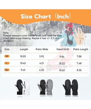 Waterproof Ski Mittens for Women Men | Touchscreen Winter Gloves for Cold Weather | Snowboard Snowmobile | Medium Pink Blue White - Buy Online on GoSupps.com