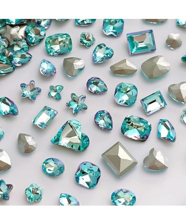 FEIlei 10x/Set Butterfly Nail Rhinestones Square Nail Charms DIY Hearts Nail Art Charms - Buy Online on GoSupps.com