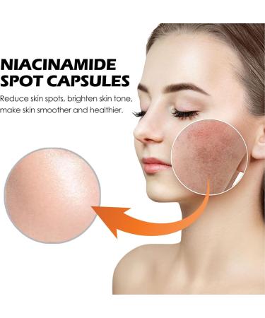 Fyearfly Facial Serum Capsules 60 Pieces Nicotinamide Capsules Skin Whitening Fading Spots Moisturizing Soothing Skin Care Capsules with 2 Storage Bottles - Buy Online on GoSupps.com