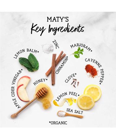 Maty's Organic Children's Cough Syrup with Honey Lemon & Cinnamon - 6 fl oz (Pack of 1) - Buy Online on GoSupps.com