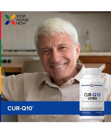 Stop Aging Now - CoQ10 200mg - 60 Capsules - Antioxidant Curcumin Complex Supplement - Buy Online on GoSupps.com