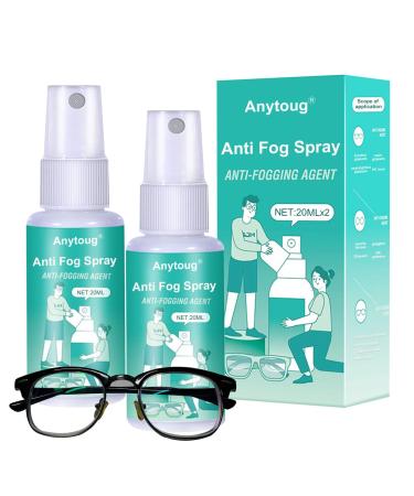 Anti Fog Spray for Glasses Eyeglass Lens Cleaner for Glasses Goggles Windshield Ski Masks Mirrors and Windows Quick and Long-Lasting Glasses Anti Fog Spray (2pack).