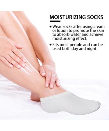 6PCS Moisturizing Socks for Dry Cracked Feet - Overnight Moisture and Spa Treatment with Enhanced Breathability - Soft Cotton Material for Effective Relief of Rough Skin - Women's White Moisturizing Socks - Buy Online on GoSupps.com