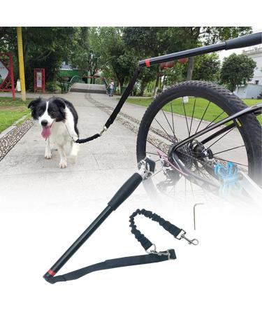 Hands Free Dog Bike Leash Elastic Nylon Retractable Dog Bicycle Exerciser Leash Easy Installation and Removal Dog Bicycle Exerciser Leash for Exercising Training Jogging Cycling Safe with Pet(Black)