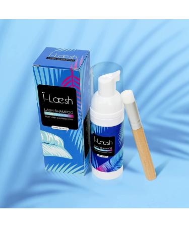 Lash Shampoo for Eyelash Extensions - i-Laesh 1.69fl.oz/50ml - Gentle Formula Cleanser, Paraben & Sulfate Free - Professional Grade Mascara Remover - Buy Online on GoSupps.com