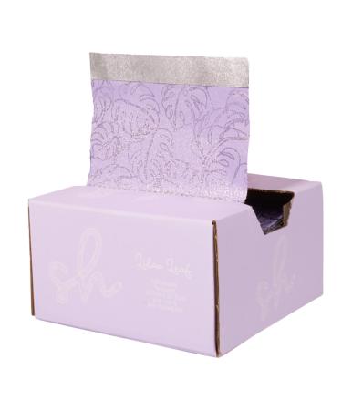 Simply Hair Extra Wide Pop Up Hair Foil Hairdressing Foil For Highlighting and Balayage 500 Pre-cut & pre-folded 12.7cm x 27.9cm sheets Embossed Foil with Lilac Leaf Print Design. - Buy Online on GoSupps.com