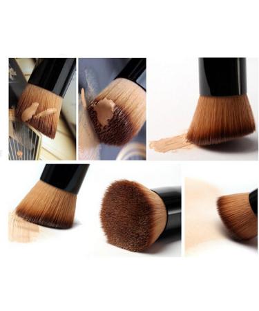 LyDia Flat Angled Wooden Handle Blusher/Face Powder/Liquid Foundation/Face Contour Makeup Brush - Buy Online on GoSupps.com