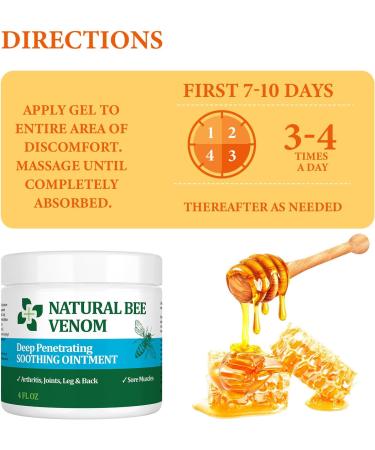 PIBIOOMAP Bee Venom Serum Joint & Muscle & Bone Cream Pure Natural Ingredients Fast Acting Relief Back Shoulder Back Neck Hands Elbows Feet Leg Knees Ankle for Adults Elderly - Buy Online on GoSupps.com