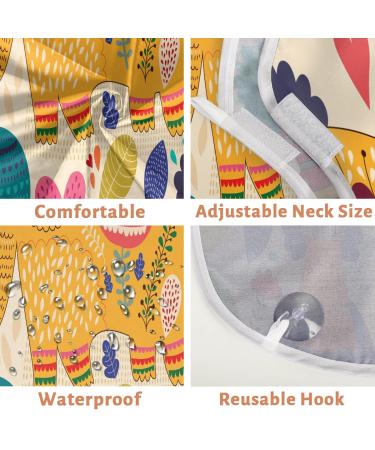Elephant Flower Pattern Beard Bib Apron | Waterproof Hair Catcher for Men | Non-Stick Grooming Cloth with Suction Cups | Perfect Gifts for Men - Buy Online on GoSupps.com