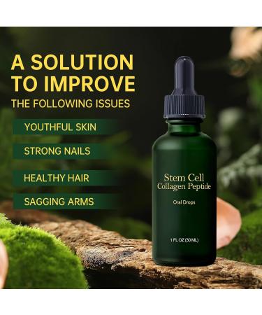 Lotmay Stem Cell Collagen Peptide Oral Drops Natural Hydrolyzed Liquid Collagen Peptides for Lift & Firm Skin (2 Bottle) - Buy Online on GoSupps.com