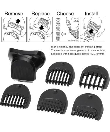 Durable Shaving Head Set - 5pcs ABS Trimmer Heads & Guide Combs for Men | Practical Grooming Tool for Home Use - Buy Online on GoSupps.com