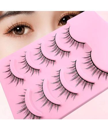 Buy 12mm Manga Lashes - Natural Look Anime Fake Eyelashes Spiky Wispy Faux Mink 5 Pairs for Cosplay - M01 - Buy Online on GoSupps.com