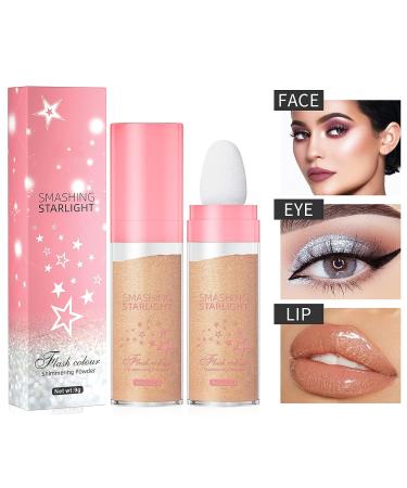 Body Glitter Highlighter Makeup Stick 2 Pcs - Shimmer & Shine High Gloss Blush Powder - Fairy Glitter Dust for Face, Body & Hair - White 01 - Buy Online on GoSupps.com