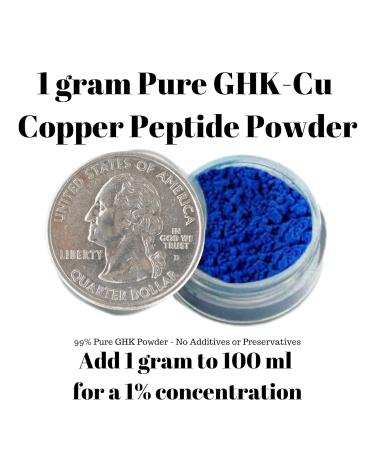 Buy Skin Perfection GHK Copper Peptide Powder for Hair & Anti-Aging - 1g DIY Skincare Solution - Buy Online on GoSupps.com