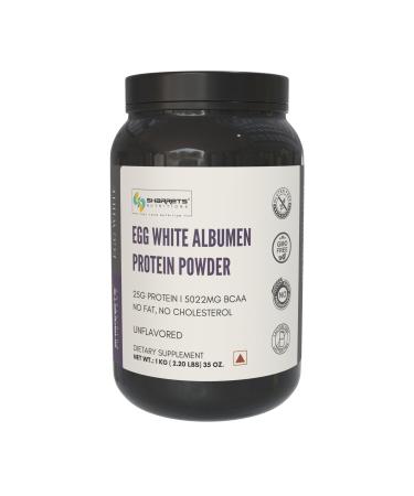 Sharrets Egg White Albumen Protein Powder 2.2 lbs Unflavored Protein Powder for Women Men Adults Athletes Bodybuilding Beginners Boys Girls Family Halal Certified - Non GMO Gluten Dairy Free