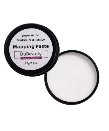 20g/0.7oz Microblading Eyebrow Marker Pink Tattoo Brow Paste Eyebrow Permanent Makeup Mapping Paste Brow Lip Shape Position Tool (White Mapping Paste)