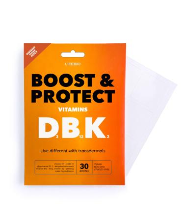 Boost & Protect - Patchs Vitamines D3 B12 K2 Haute Dose - Solidit Os Immunit Sant Cellulaire nergie - 30 Patchs