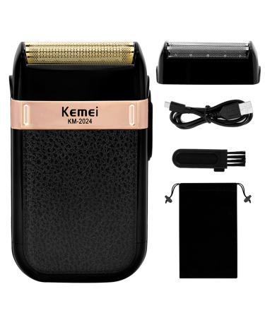 KEMEI Men's Electric Foil Shavers Waterproof Reciprocating Razor Cordless Precision Beard Trimmer Twin Blade USB Rechargeable Grooming Razors,Shaving & Hair Removal Products Brown