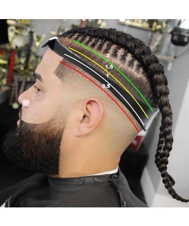 2Pcs Curved Silicone Haircut Band Hair Trimming Guide Band Washable-Adjustable-Self Haircut Band DIY Hair Cutting Guide for Home Hair Clippers(Black & Blue) - Buy Online on GoSupps.com