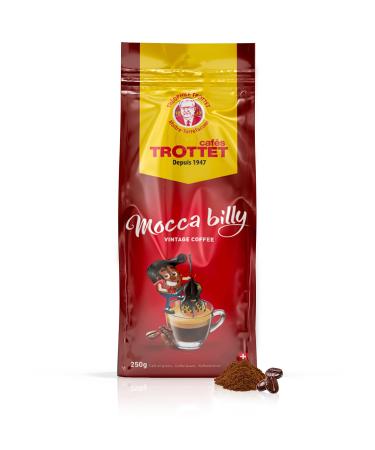 Cafés Trottet MoccaBilly, Whole Bean Coffee 250G, 100% Arabica, Artisan Roasting