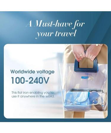 Negative Ion Flat Iron Hair Straightener & Curler 2-in-1 - Ceramic Coating 11 Temps Dual Voltage for Home & Travel - Perfect for All Hair Types - Buy Online on GoSupps.com