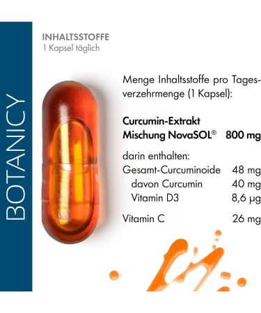 Buy Botanicy Curcuma Forte 3 Pack - High Bioavailability Curcumin with Vitamins C & D - 90 Hormone-Free Turmeric Capsules - Buy Online on GoSupps.com
