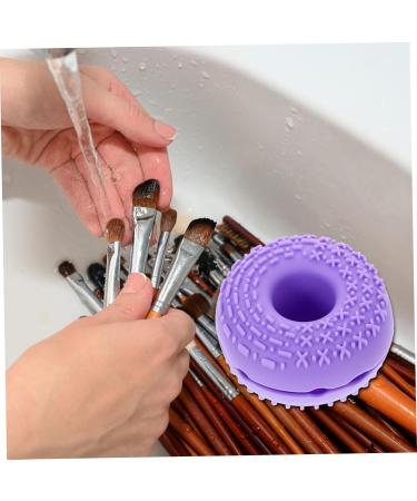 Buy Hemoton Makeup Brush Cleaning Pad Effective Brush Cleaner & Washer 8.3x8.3cm Purple Scrubber for Flawless Makeup - Buy Online on GoSupps.com