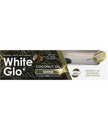 White Glo Coconut Oil Whitening Toothpaste - Coconut & Mint Flavour - Fluoride-free - 5.2oz - Buy Online on GoSupps.com