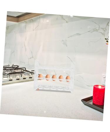 Hohopeti Egg Storage Rack Egg Holder for Fridge Eggs Egg Storage Stand Egg Rack for Fridge Door Dedicated Box White 25.00X20.00X11.00CM - Buy Online on GoSupps.com