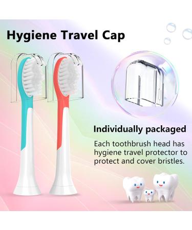 8 Pack Kids Replacement Heads for Philips Sonicare Kids Toothbrush - Soft Bristles - Compatible with hx6320 hx6321 hx6032/94 hx6331 hx6340 - Ages 7+ - Red-green - Buy Online on GoSupps.com