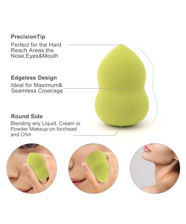 Premium 8-Piece Make-Up Sponge Set | Multicolored Beauty Sponges & Pumpkin-Shaped Drying Stand for Flawless Application - Buy Online on GoSupps.com