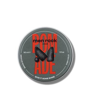 Men Rock 30ml Pomade - High Hold Medium Shine for Slick & Classy Hairstyles Versatile for Damp or Dry Hair All Hair Types Fruity Fresh Scent 30 ml (Pack of 1)