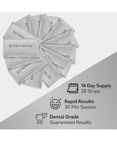Premium Retrograde Hydrogen Peroxide Whitening Strips - 28 Mint Flavor Strips | Sensitive Teeth Whitening Kit | 14-Day Treatment - Buy Online on GoSupps.com