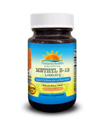 Vitamin B12 Methylcobalamin 1000 mcg Vegan Sublingual Chewable Lozenges from Natural Health Goodies
