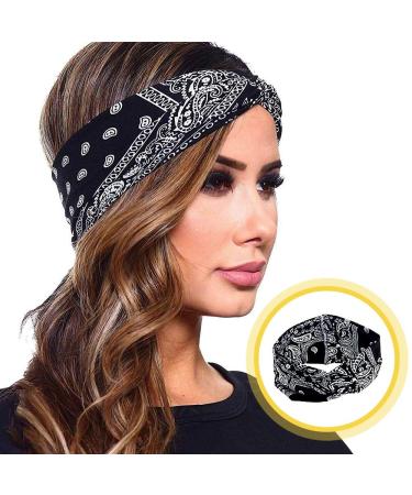 Buy 6 Pieces Paisley Headbands for Women - Elastic Cotton Wide Hair Bands & Yoga Turbans for Sports Running & Yoga - Buy Online on GoSupps.com