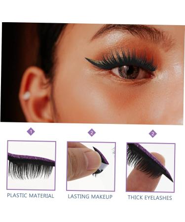 Outanaya Eyeliner Tape Sticker 4 pairs Waterproof Women Liners Decal Eyelid Decals Sparkle Eyelash Stickers for Eyeliner Fake 4x1.5cm Purple - Buy Online on GoSupps.com