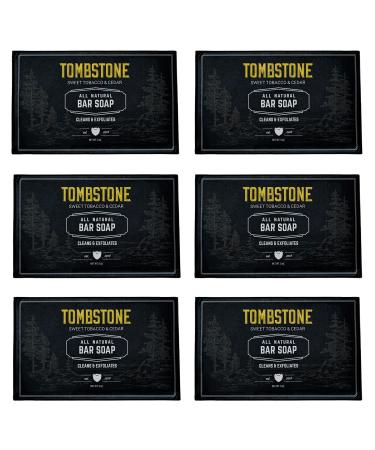 Live Bearded: Bar Soap 6-Pack - Tombstone - All Natural Bar Soap For Men - Pack of 6 5 oz. Bars - Exfoliates and Moisturizes - All-Natural Ingredients with Bamboo Charcoal Pumice Coconut Avocado and Argan Oils - Made...