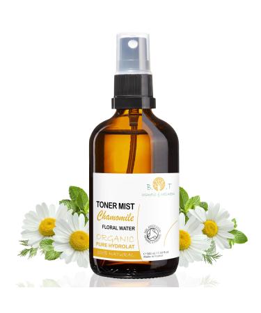 B.O.T. Cosmetics & Wellness - 100% Pure Organic Chamomile Hydrolat Floral Water 500 ml | Anti-Allergic & Anti-Inflammatory | Ideal for Skin Problems & Baby Care | Store at 10 C for Longevity