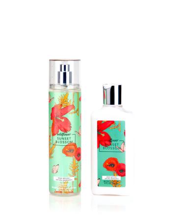 Wildflower Collection Body Mist and Lotion Set (Sunset Blossom)