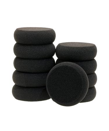 Penta Angel Round Sponges 10Pcs 3inch Yellow Painting Sponges Synthetic Artist Sponges Watercolors Sponges for Art & Craft Pottery Clay Cleaning Ceramics Wall (Black)