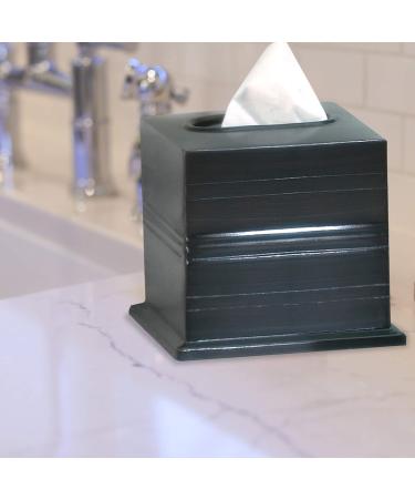 Stainless Steel Square Tissue Box Holder - Oil Rubbed Bronze Finish - Buy Online on GoSupps.com