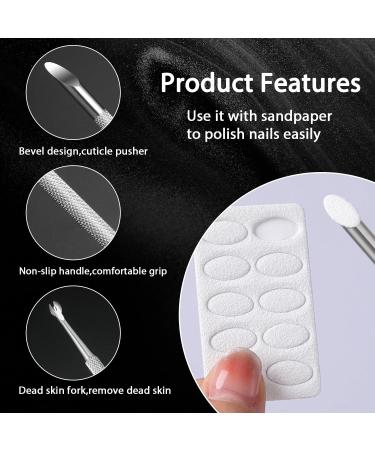 Stainless Steel Cuticle Pusher Tool Cuticle Trimmer for Manicure Pedicure - Buy Online on GoSupps.com