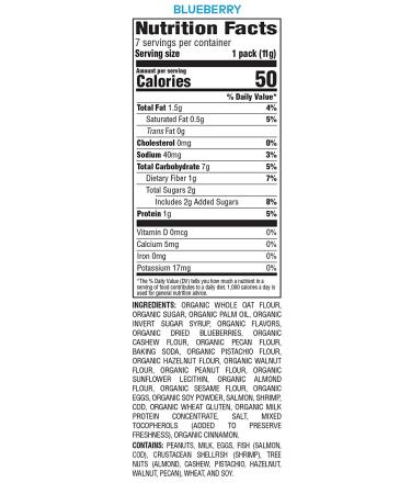 SpoonfulONE Organic Blueberry Oat Crackers | Allergen Introduction Snack for Baby 12+ Months | 0.39 oz (Pack of 7) - Buy Online on GoSupps.com